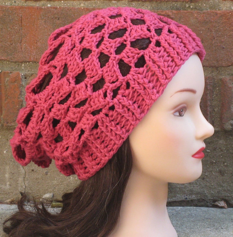 CROCHET HAT PATTERN Instant Download Azalea Summer Slouchy Hat Womens Permission to Sell English Only image 3