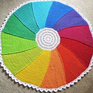 CROCHET BLANKET PATTERN Crochet Pattern Instant Download Pdf Tutorial Color Whirl Blanket Baby Blanket Rainbow Crochet Throw Pattern image 2
