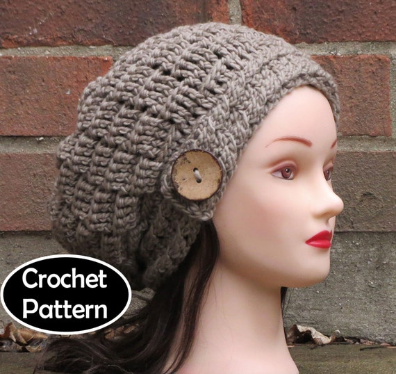 CROCHET HAT PATTERN Instant Download Pdf Erin Slouchy Beanie Etsy
