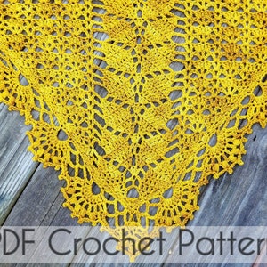 CROCHET SHAWL PATTERN Wrap Leaf Shawl Pattern Instant Download Pdf Tutorial Lady of Lórien Permission to Sell English Only image 7