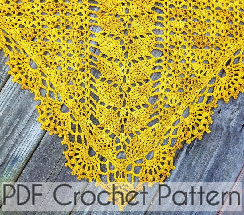 CROCHET SHAWL PATTERN Wrap Leaf Shawl Pattern Instant Download Pdf Tutorial Lady of Lórien Permission to Sell English Only image 7