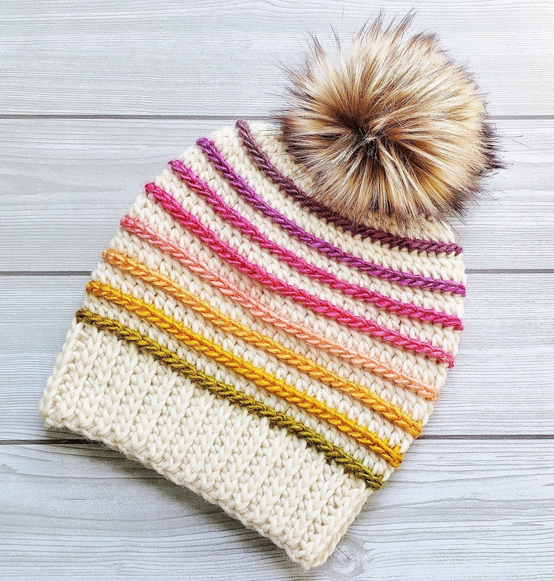 Crochet Hat Pattern // HOLLAND BEANIE // Striped Crochet Beanie Pattern // Instant Download Pdf Crochet Pattern image 6