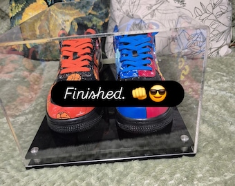 Zapatillas personalizadas pintadas a mano: diseño de Sonic, baloncesto y Mario Bros., calzado personalizado, talla 12. (Lo sentimos, ya están vendidas).