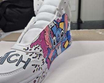 Customized stich and Angel trainers.