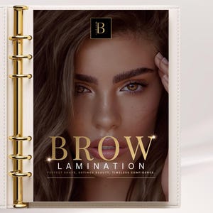 Manual de capacitación en laminación de cejas / Guía editable en Canva para instructores de estética, estudiantes, imprimible, descarga instantánea.