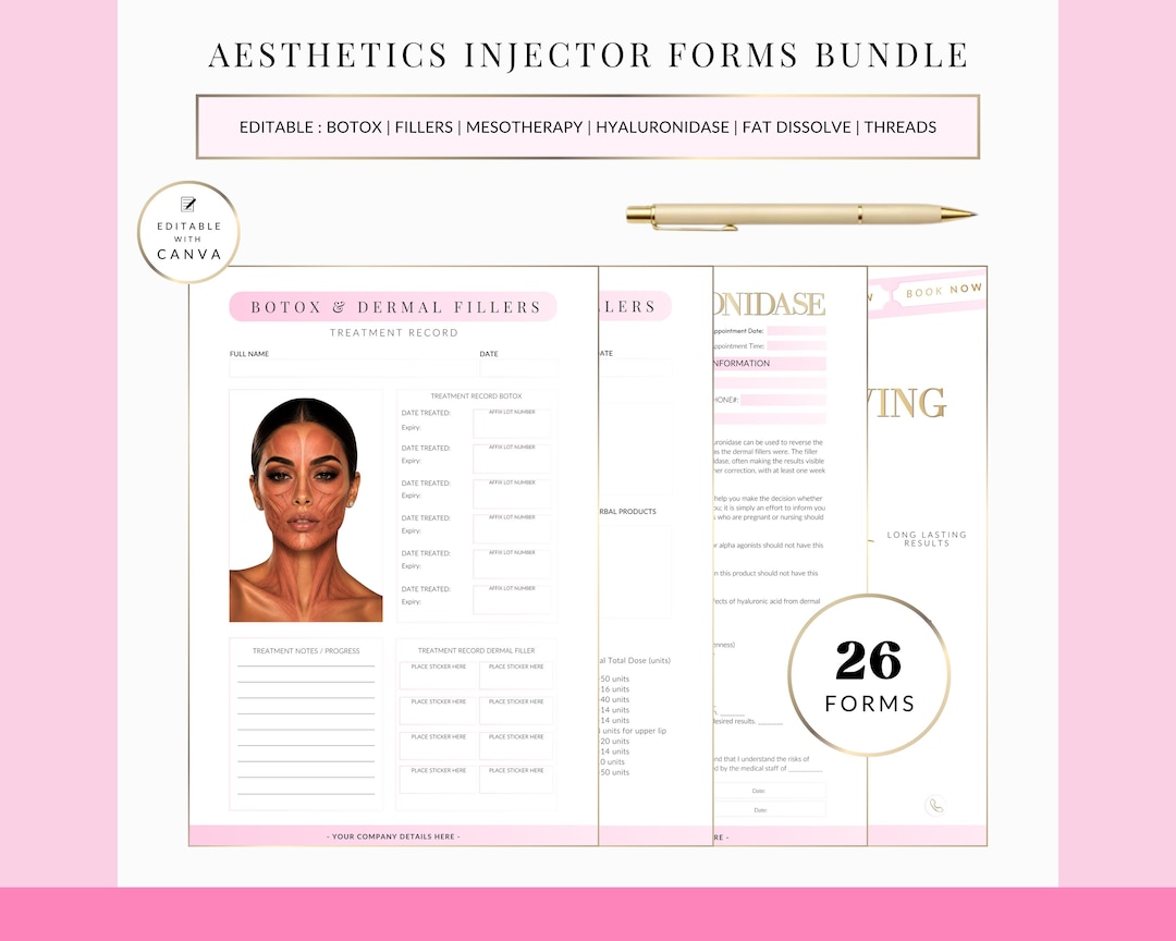 Aesthetic Injectables Treatment Forms | Nurse Injector Documents ...
