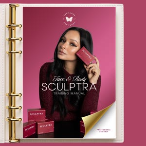 Manuel de formation Sculptra | Visage, corps, produits de comblement des fesses | Cours d'esthétique sur les biostimulateurs (modifiable)