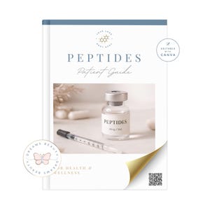Peptide Therapy Patient Information Booklet, Peptides Patient Digital Guide, PLR, MMR, Editable Canva Template