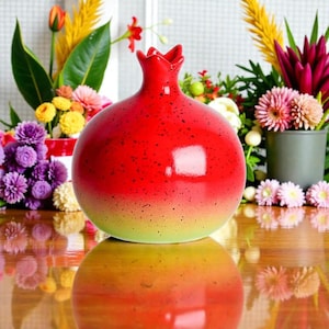 Vase grenade en céramique, vase de fleurs de table dégradé moderne, décoration intérieure