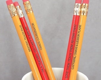 Teacher Pencils, set of 5