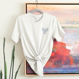 Durham Bull Embroidered T-shirt / City Shirt / Bull Durham Shirt / NC Tees / Durham, NC
