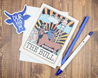 Durham Greeting Card: Bull City Illustrated Art