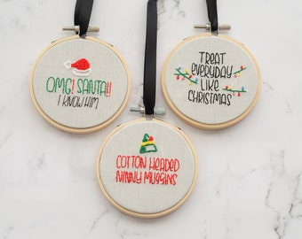 Elf Movie Quote Christmas Ornaments
