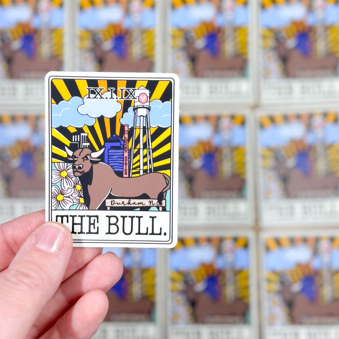 Durham Bull Vinyl Sticker - Etsy