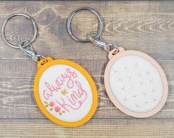 Floral Embroidery Keychains