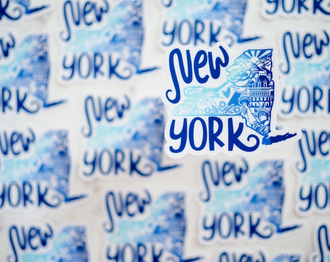 Featured listing image: New York Illustrated Vinyl Sticker