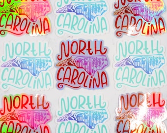NC Illustrated Vinyl Sticker
