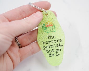 The Horrors Dumpster File Acrylic Motel Keychain