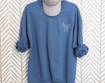 Durham Embroidered Sweatshirt / City Shirt / Bull City Shirt / NC Tees / Durham, NC