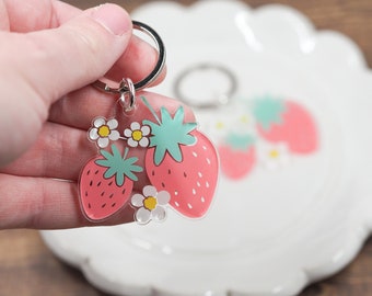 Strawberry Acrylic Keychain