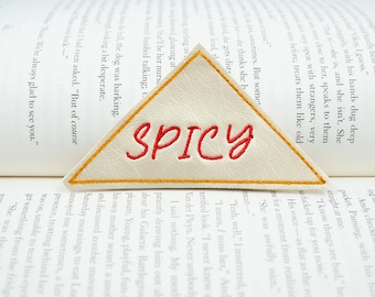 Spicy Embroidered Corner Bookmark