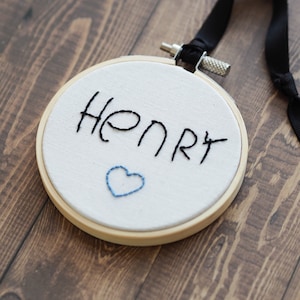 Custom Handwriting Embroidery Ornament