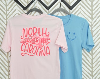 NC Embroidered T-Shirt with screen printed graphics