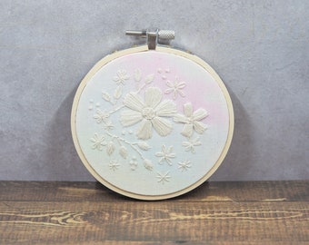 Floral Embroidery,4" Hoop