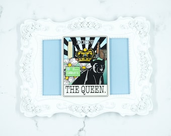 The Queen, Charlotte Tarot Style Vinyl Sticker