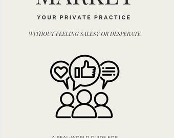 Könnte beinhalten: Buchcover mit dem Titel "HOW TO MARKET" in großer, fetter, schwarzer Schrift. Darunter steht der Text "YOUR PRIVATE PRACTICE" und "WITHOUT FEELING SALESY OR DESPERATE." Eine Illustration von Sprechblasen und Personen ist abgebildet. Der Autor ist Sydney Morrow.