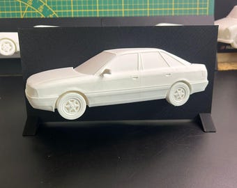 Audi 80 B3 Speedline SL423, 3D Druck, Oldtimer Modell, Geschenk für Autofans, Modellauto, Classic Car