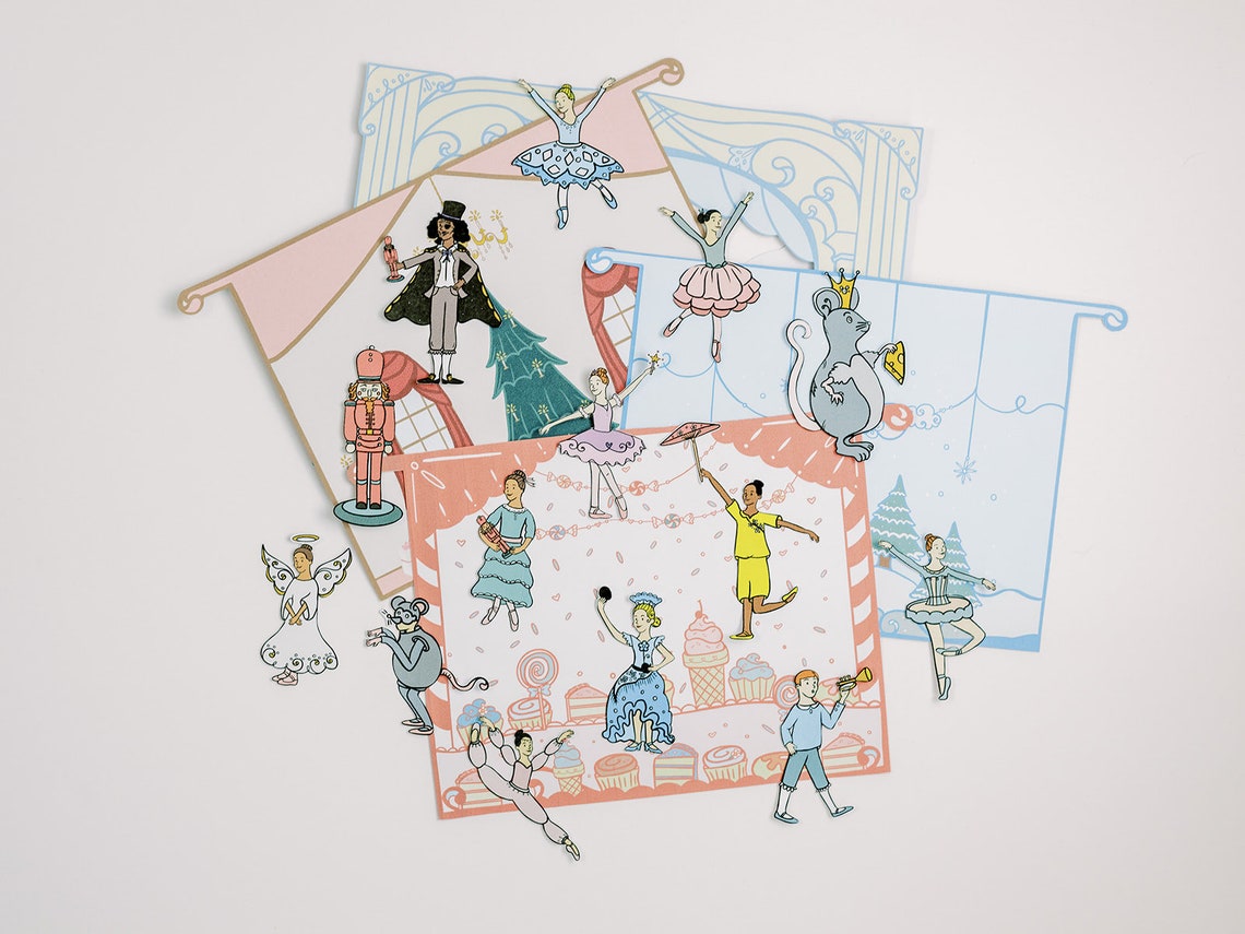 Nutcracker Puppet Theater Printable PDF Kit by Crafterina™ Etsy