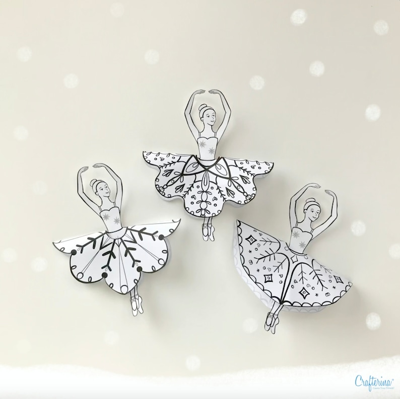 Ballerinas From the Nutcracker Printable Coloring Crafts (10 Pages) - PDF - Ballet - Educational ...