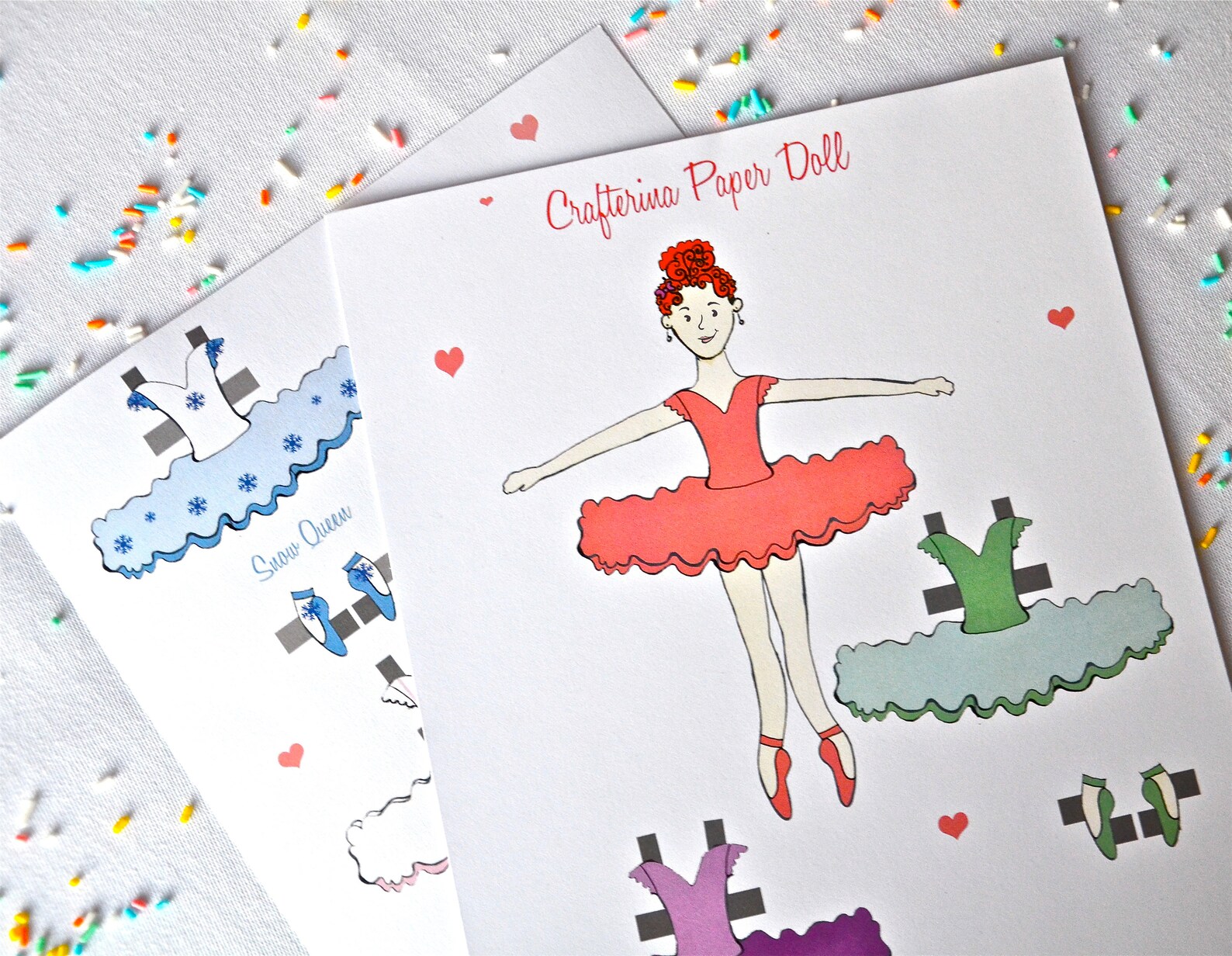 Ballerina Paper Doll PDF Set With Nutcracker Tutus (12 Pages ...