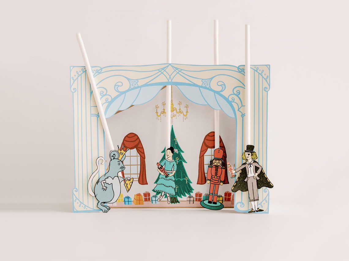 Nutcracker Puppet Theater Printable PDF Kit by Crafterina™ Etsy