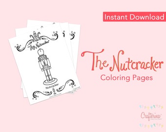 Nutcracker Ballet PDF Coloring Sheets (12 pages) - Printable - Ballet - Educational Activity - Paper Goods - Toy - Children - DIY