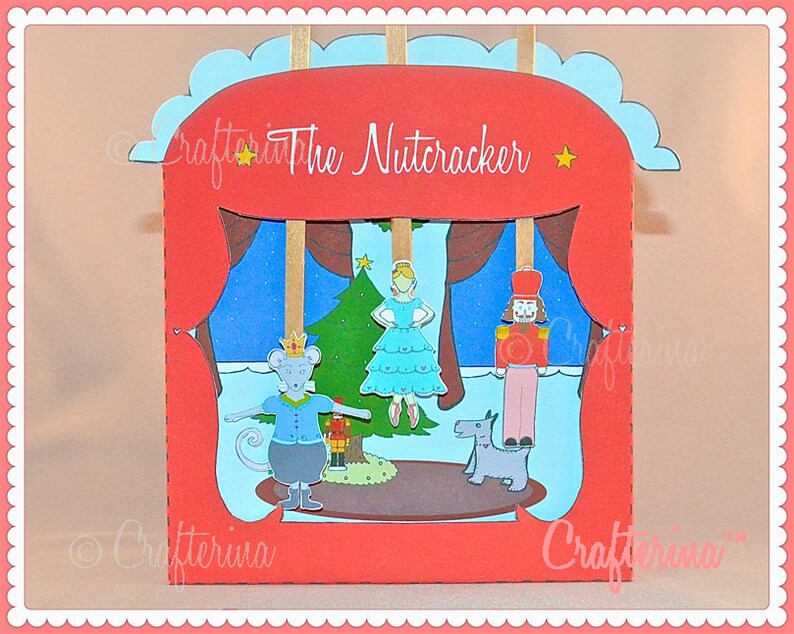 Nutcracker Puppet Theater Printable PDF Kit DIY Craft Etsy