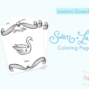 May include: Printable coloring pages featuring a swan with a decorative design. The pages are titled "Swan Lake Coloring Pages" and include the text "Swan" and "Crafterina".