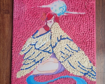 Angel Girl Mixed Media Piece