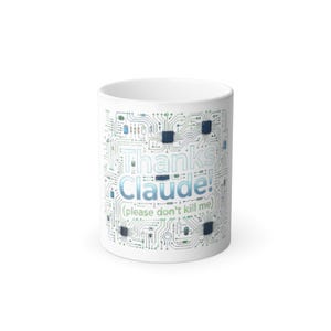 Danke Claude! Farbspiel Tasse | tech schaltungsdesign, wärme offenbaren