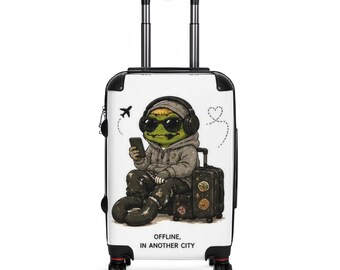 Chill Frog Traveler Suitcase | "Offline, In Another City"