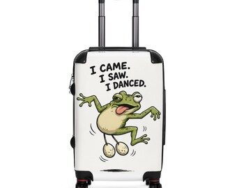 Dancing Frog I Came I Saw I Danced Suitcase | Travel Luggage