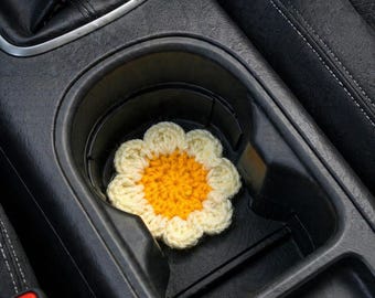 Lindos posavasos de margaritas de ganchillo hechos a mano