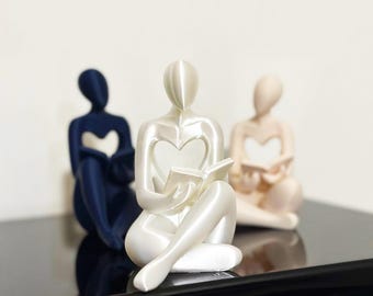 Escultura impresa en 3D con forma de corazón