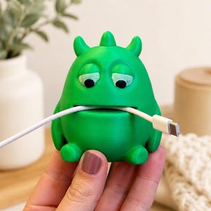 Leuke monsterkabelhouder 3D-geprinte kabelopberger voor bureau, grappige koordhouder, cadeau voor gamers
