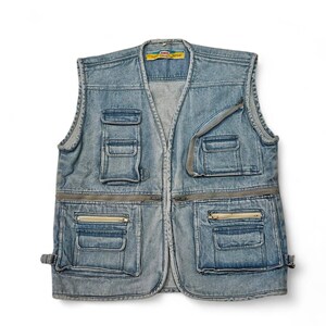 Faded Denim Vest Mens - Etsy