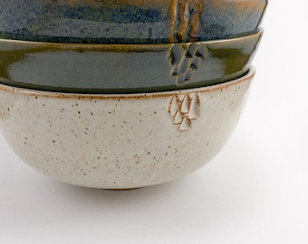 Handmade Ceramic Ramen Bowl – Stoneware Noodle Bowl – Wheel Thrown Pottery - Modern Tableware