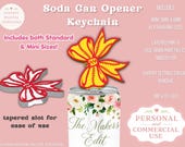 Soda Can Tab Opener Keychain 3D Print File | Baseball Softball Bow | STL 3MF