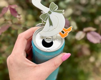 Soda Can Tab Opener 3D Printer File | Vintage Goose with Bow | STL 3MF