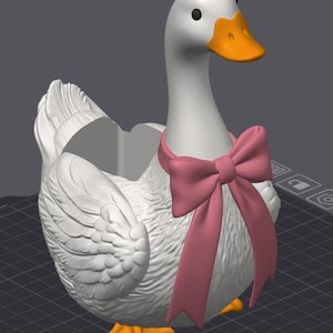 Vintage Gans | Optionen für Bogen und Kein Bogen | Seifenflaschenhalter BBW | STL 3MF Datei für 3D Drucker